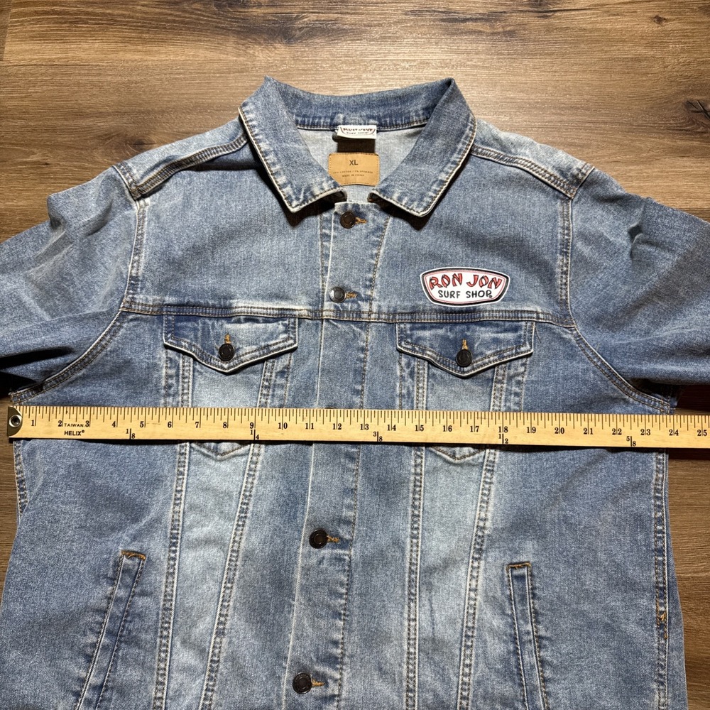 Ron Jon Surf Shop‎ Blue Jean Denim Jacket Size XL - Picture 9 of 13